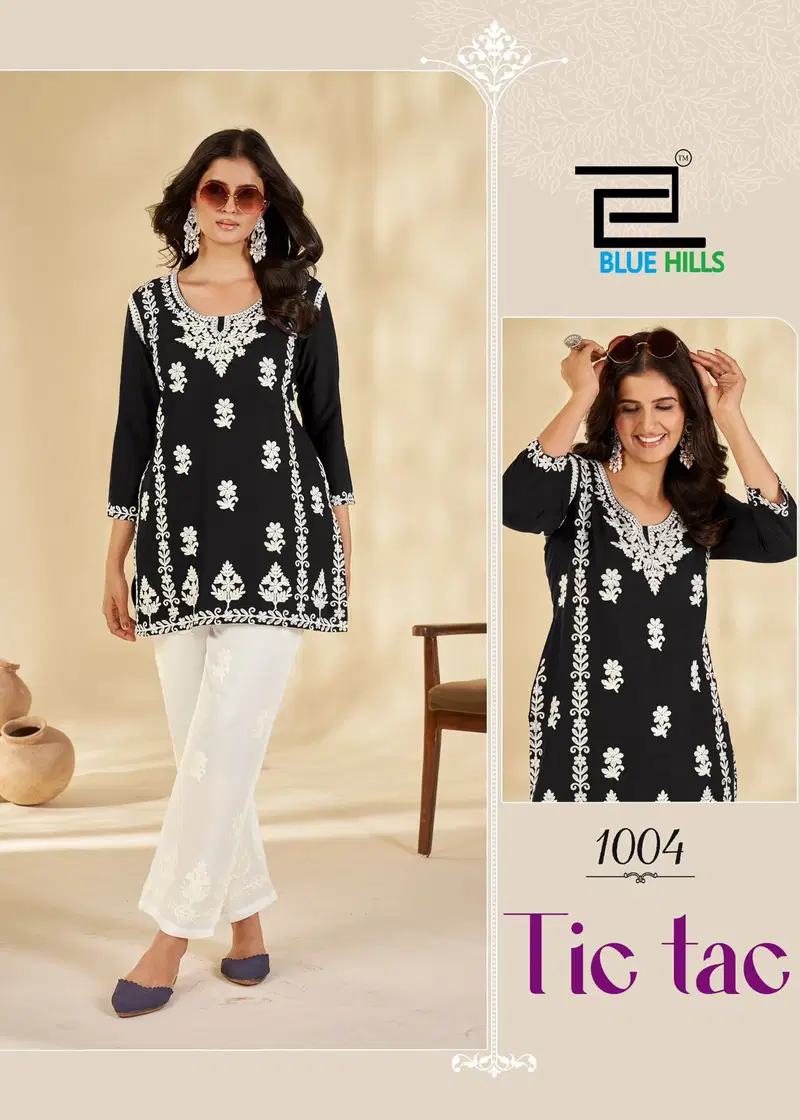 Tic Tac By Blue Hills Rayon Kurti With Pant Wholesale Clothing Distributors In India